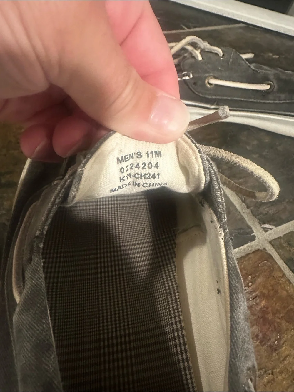 Sperry Boat Shoe - Gray Canvas Men’s Deck Shoe 11M